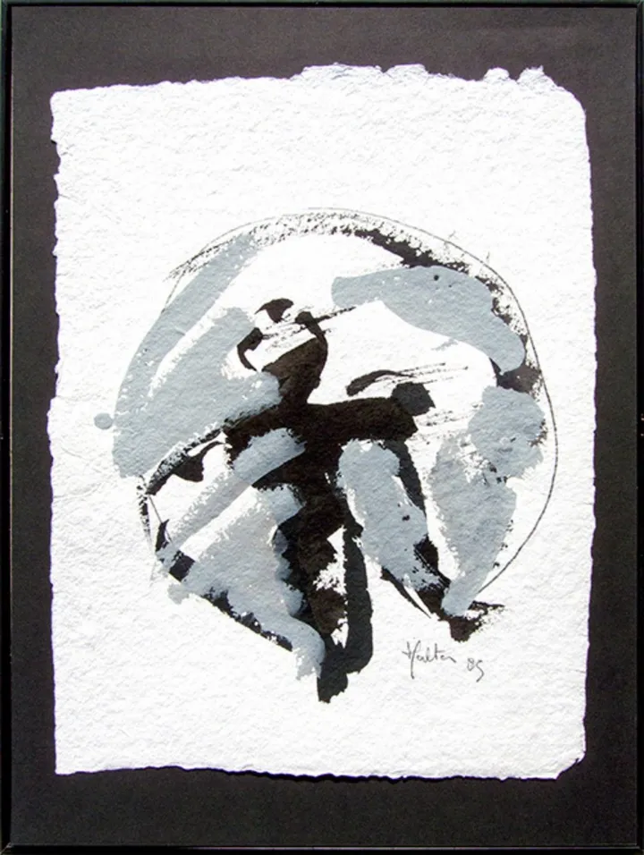 Bonhomme noir et gris 1, artwork by Alain HALTER