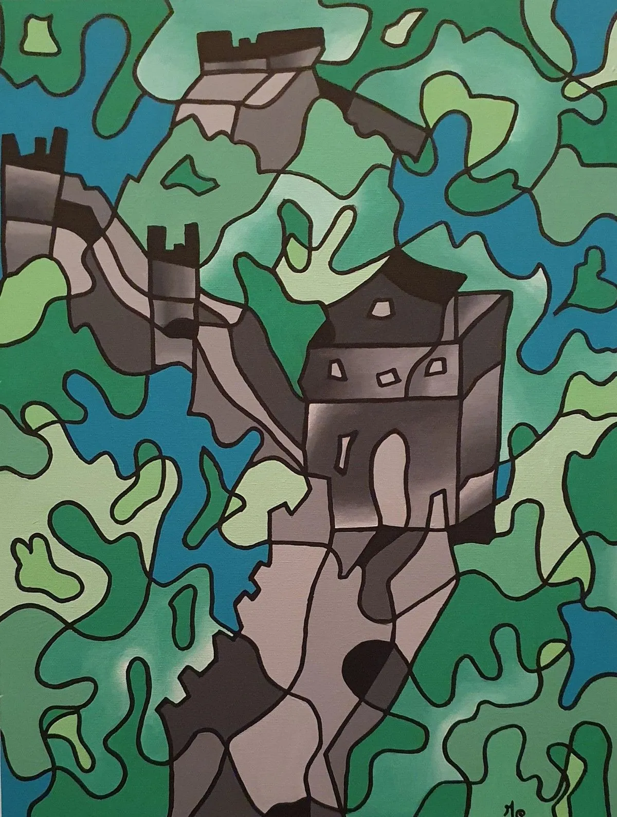La Grande Muraille de Chine, artwork by Malisu Art