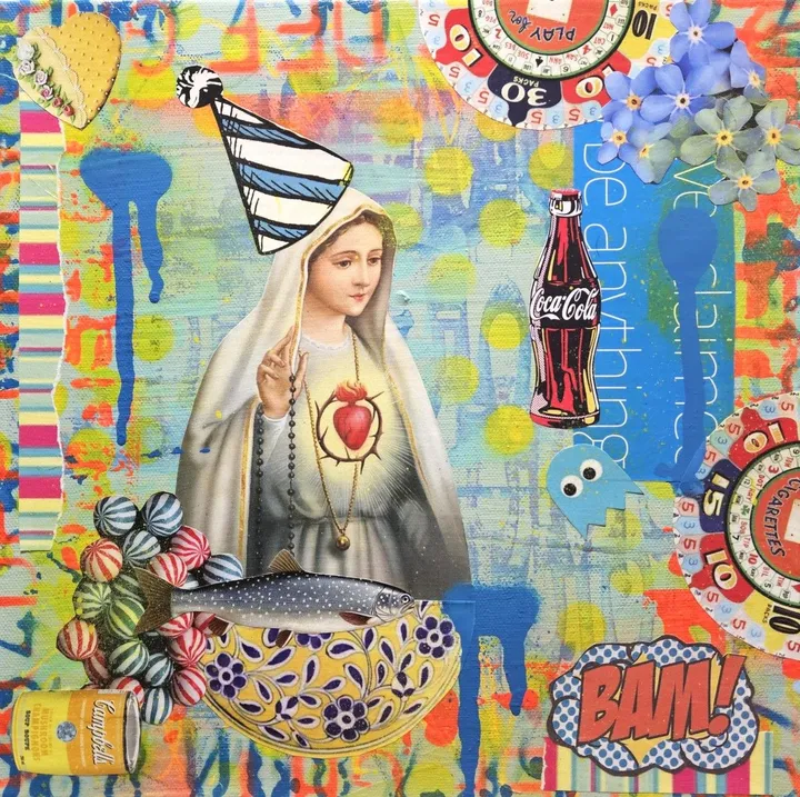 Pop Art Mary, œuvre de Lorette C Luzajic