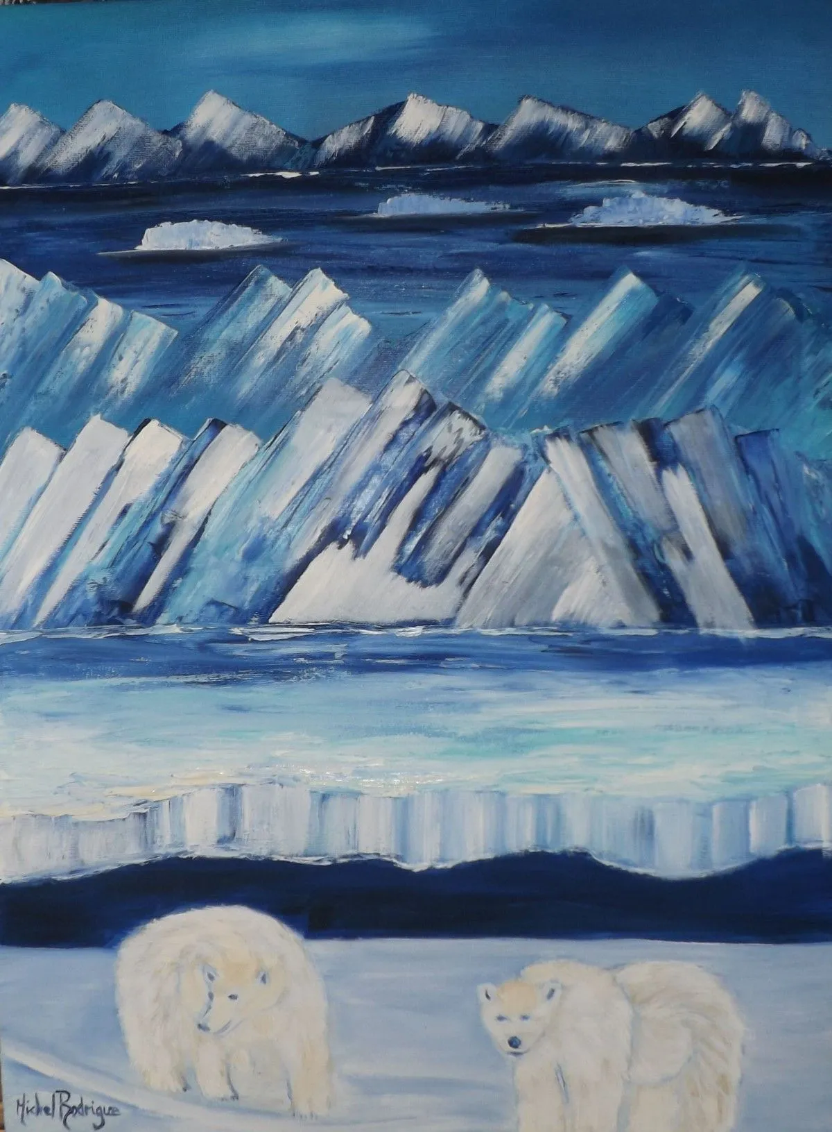 L'ours polaire., œuvre de MICHEL JOSEPH RODRIGUE
