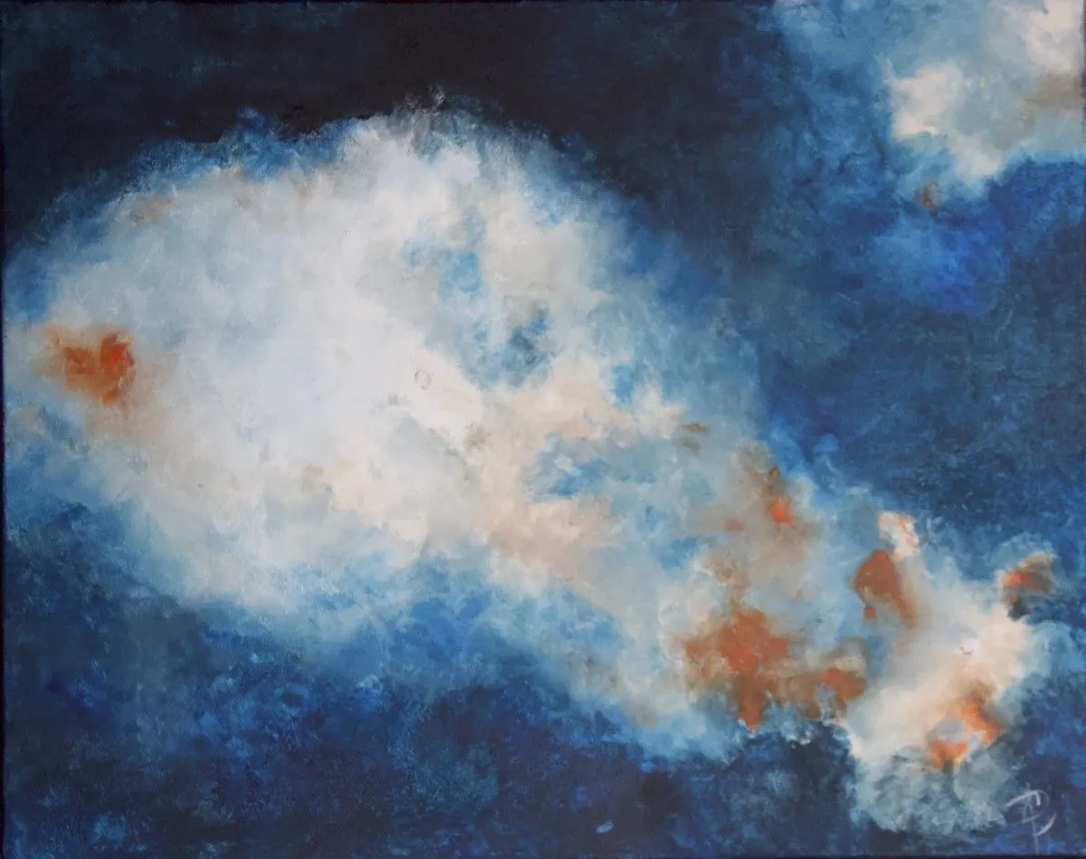 L'heure bleue 3, œuvre de Chine Pierre