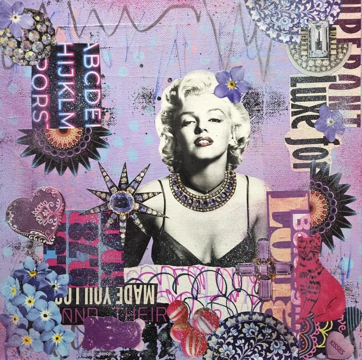 Purple Marilyn, artwork by Lorette C Luzajic