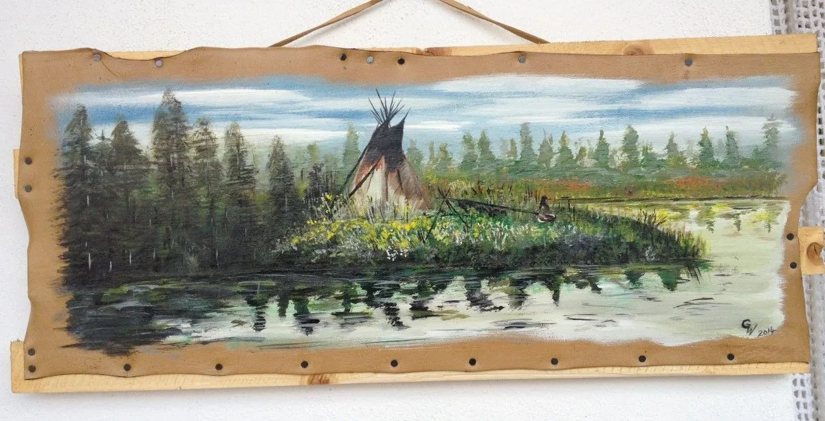 along the river, œuvre de Indian Héritage Arts GrayWolf
