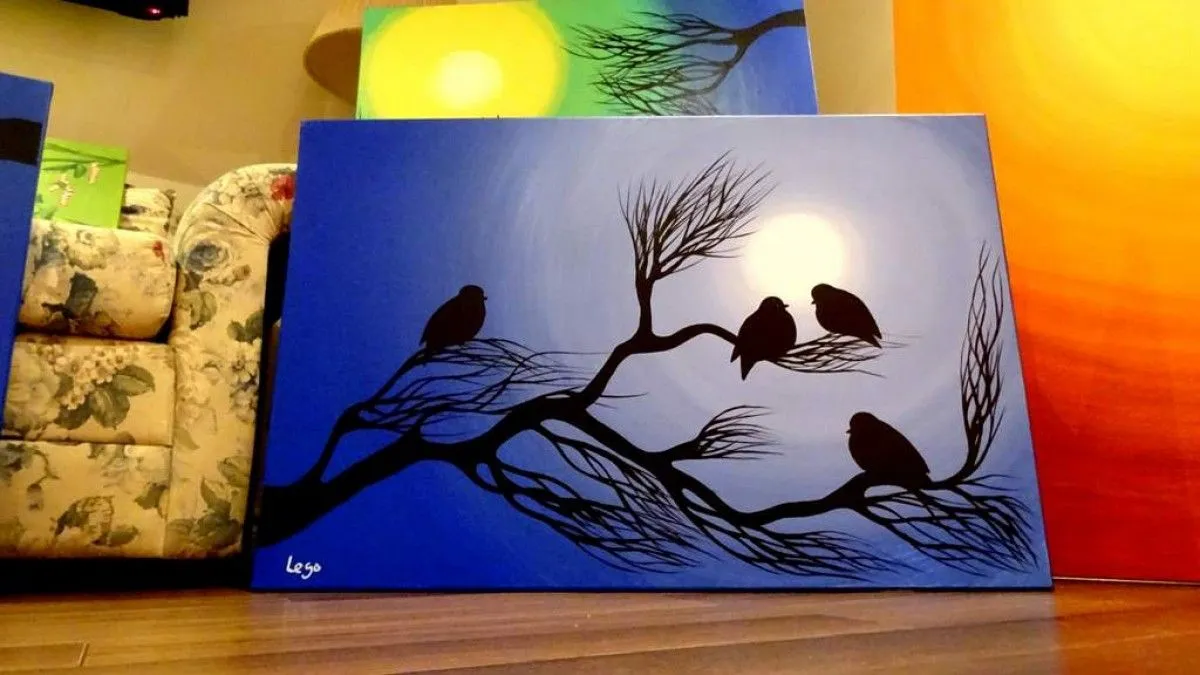 AU CLAIR DE LA LUNE, œuvre de LEGO Atiste peintre