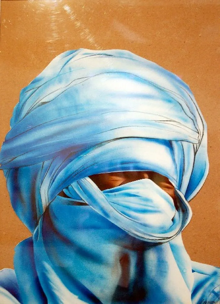 Homme bleu, artwork by Farid Mahiedine