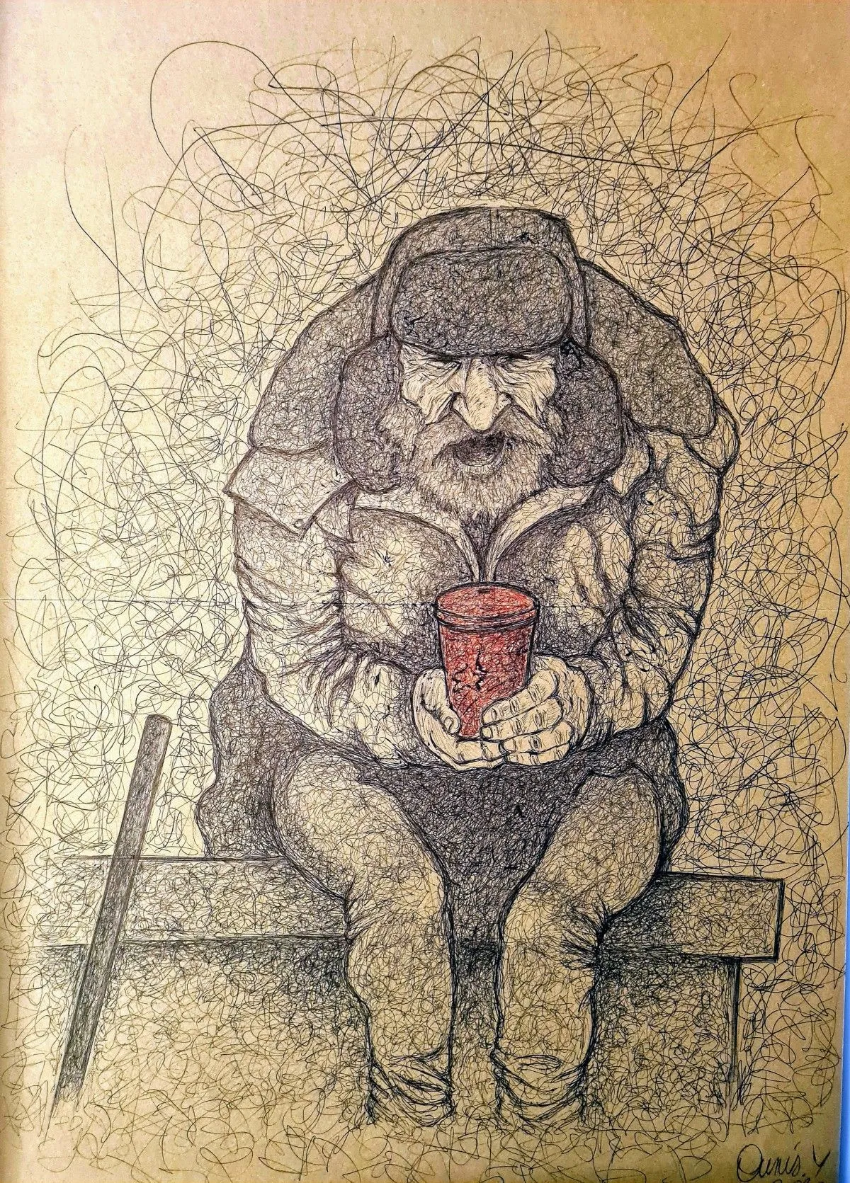 Sans habrit, artwork by Yassine Ounis