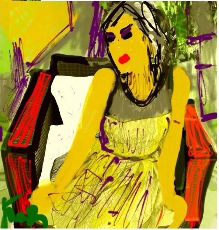 Rêve d'une jeune fille, œuvre de martine janser