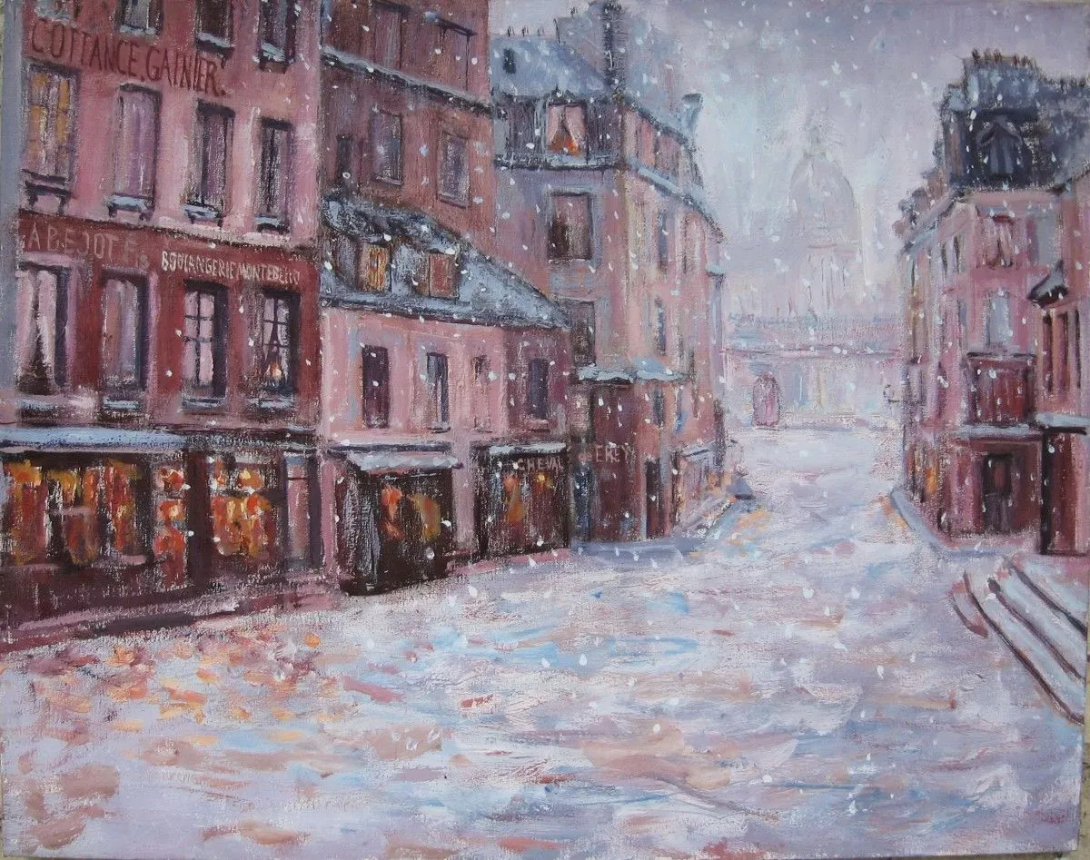 "Rue du Haut-Pave", Paris 1858 y, œuvre de Slobodan Paunovic
