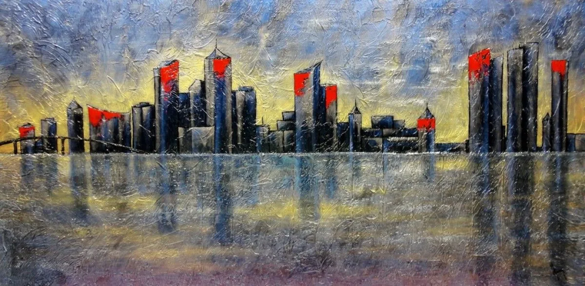 Miami sunset, œuvre de Melanie Guay