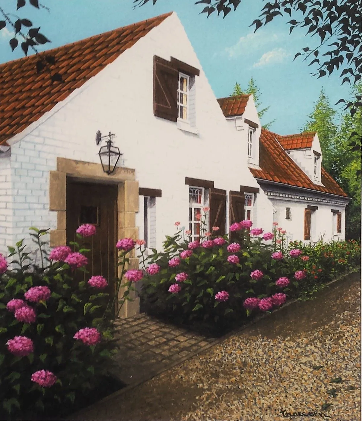 Flemish house, artwork by Thierry Traccoën