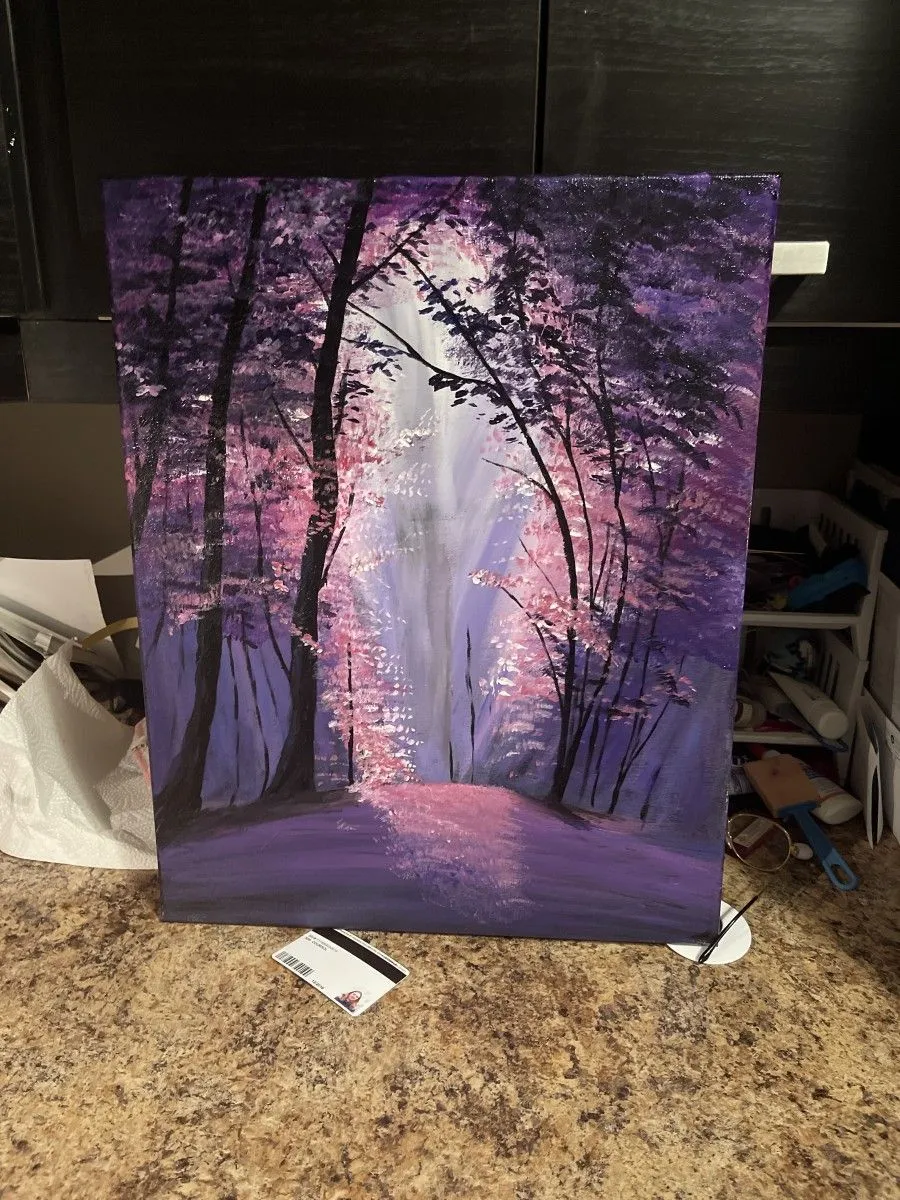 La forêt éclairer, artwork by Kim Coursol