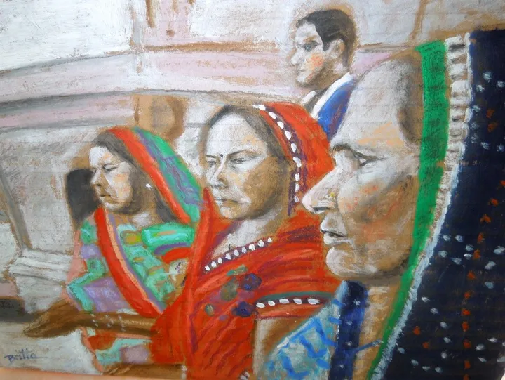 Veuves indiennes, artwork by Brigitte Bloch-Tabet