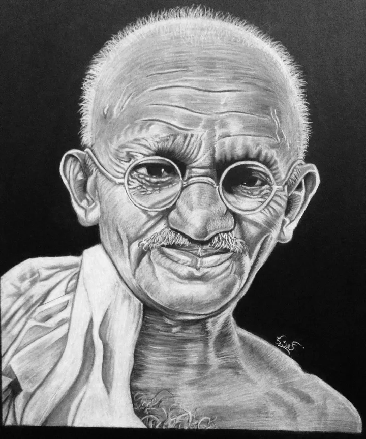 Gandhi, œuvre de Kamal Vajha