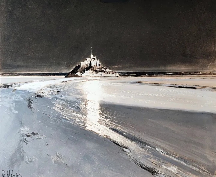 Mont Saint Michel Normandie France, œuvre de ELIE _Del_Mar