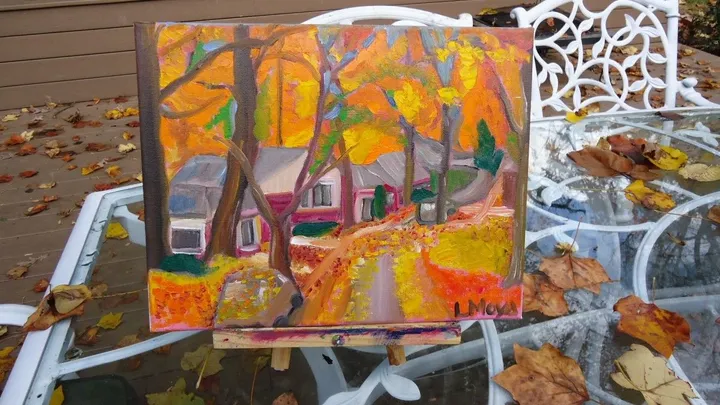 Linden Court, Bethesda, artwork by Ligia Moya