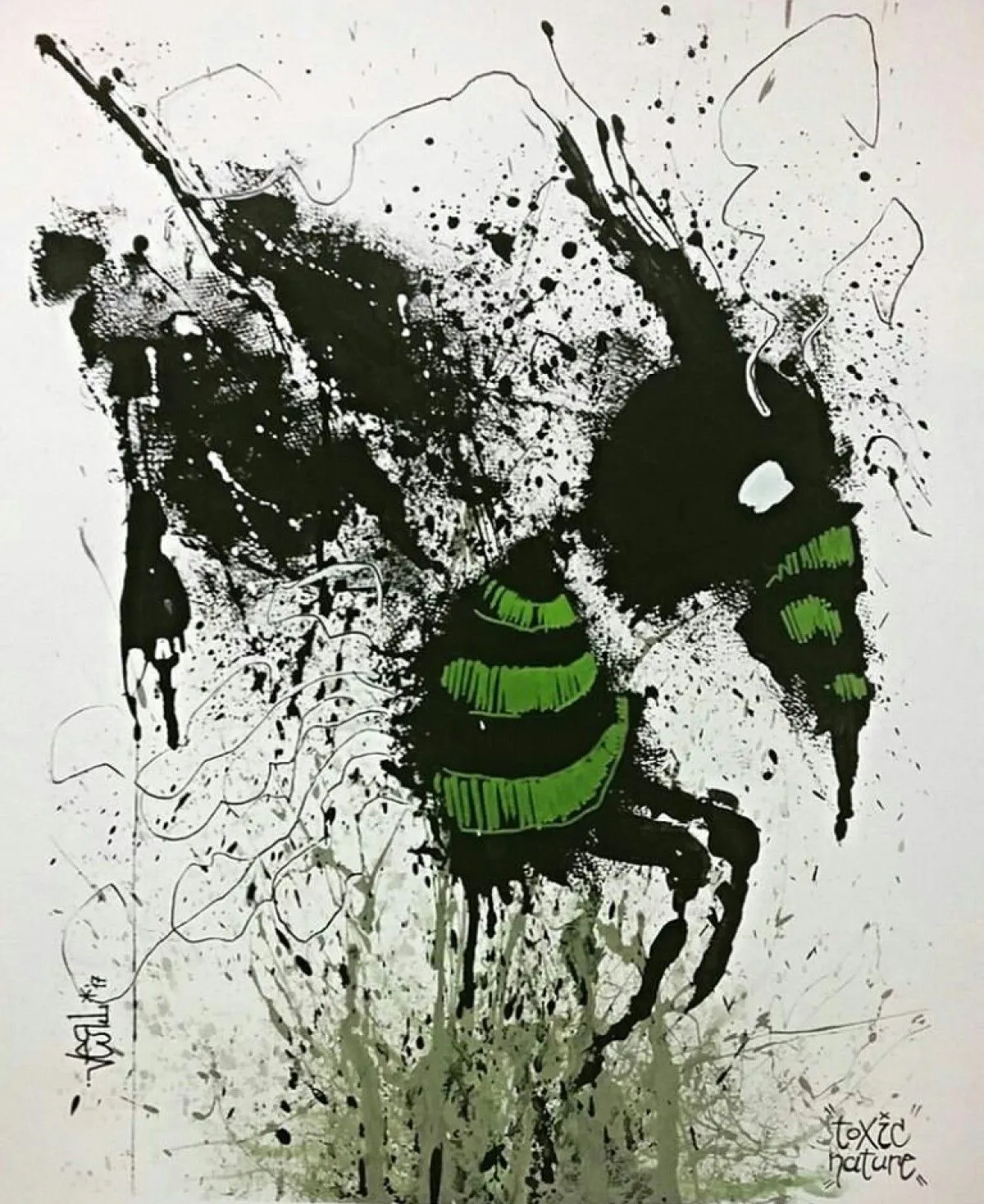 Toxic Nature, œuvre de vert vert