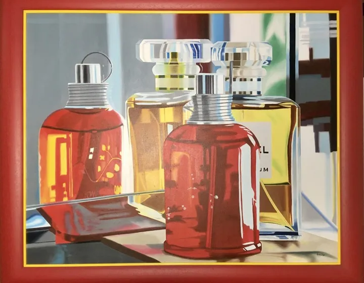 Flacons de parfume, œuvre de Uwe Joachim Walter Eggerling
