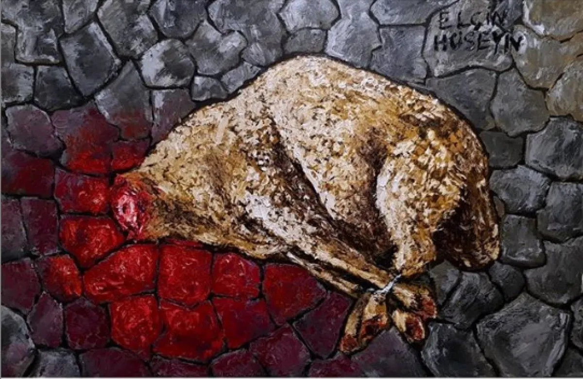 sacrificial animal, artwork by Elchin Houssein