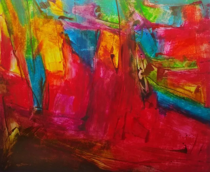 Red Waves, œuvre de Abhishek Kumar
