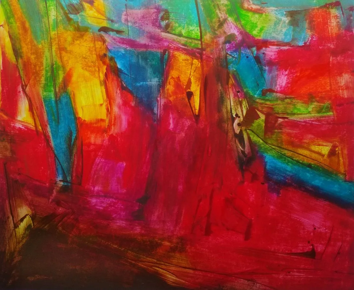 Red Waves, œuvre de Abhishek Kumar