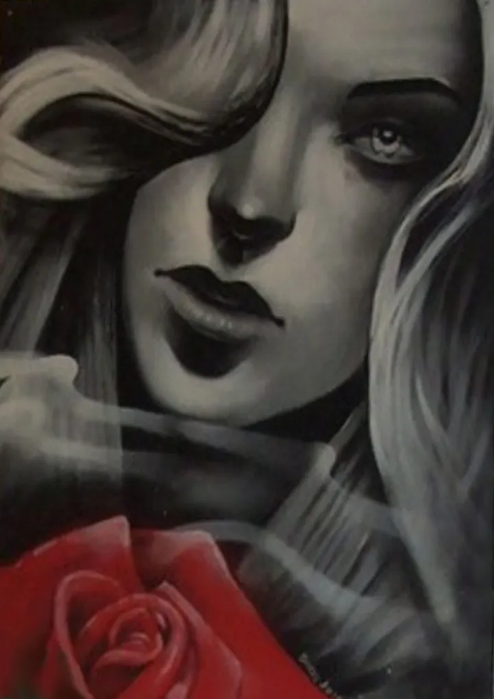 "girl with a rose", œuvre de Borys Gierlinski