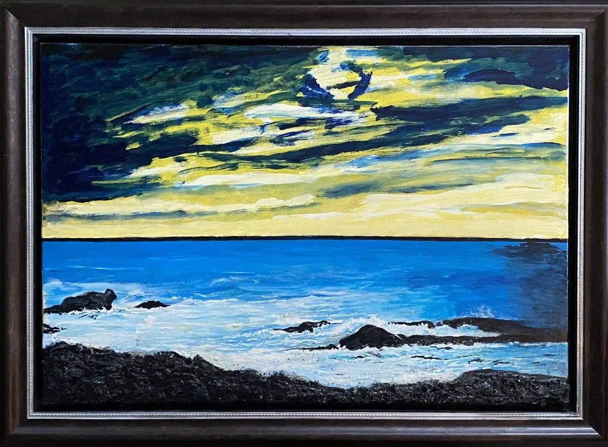 Soir à Matane, œuvre de Denis Roucau