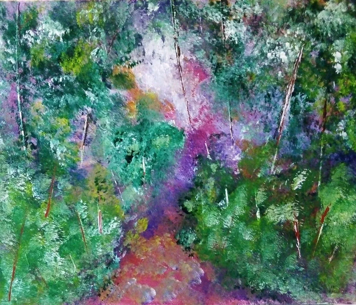 Tro-vale e goad 1 (balade en forêt 1), artwork by Jelvan BOUVRON-RABOUILLE
