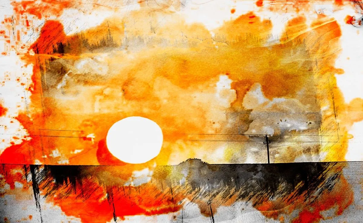 Photo-Graphic of a sunrise, œuvre de Herman van Bon