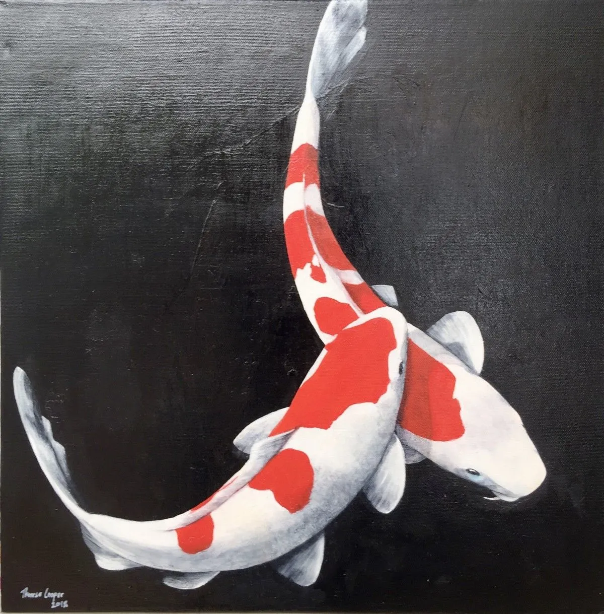 Koi: Charlie and Jesus, artwork by Theresa Cooper