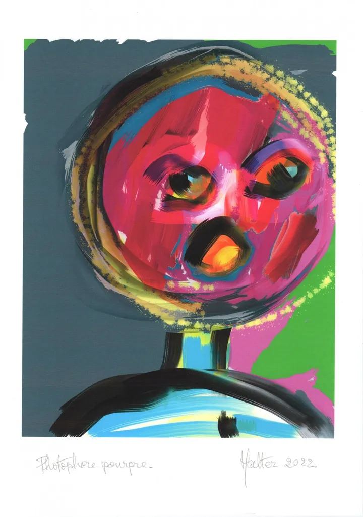 Photophore pourpre - A3, œuvre de Alain HALTER