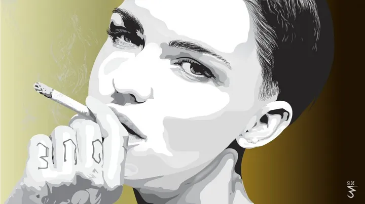 Ruby Rose Vector Portrait, œuvre de artes praticas
