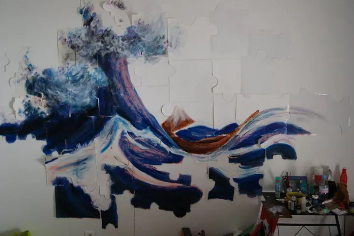 Vague d'émotions, œuvre de Mekides Jeanpierre