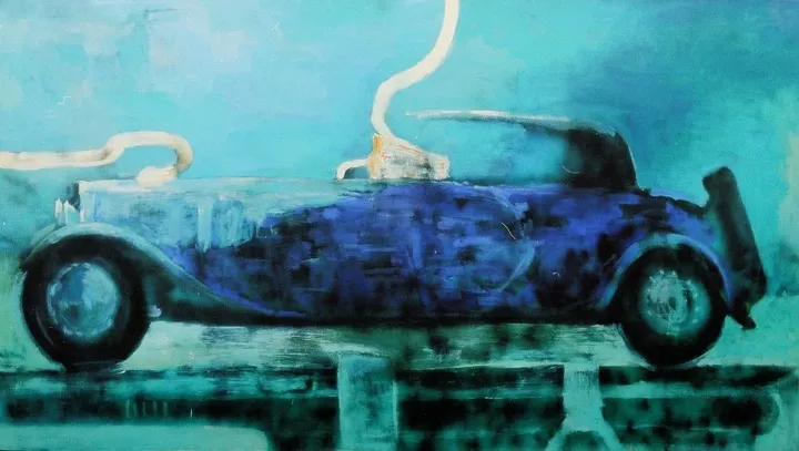 Long old car, artwork by Dragos Botezat