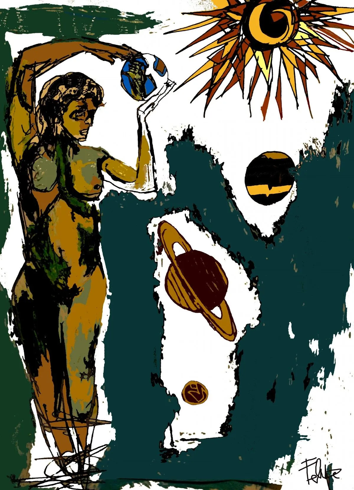 FEMME UNIVERS, artwork by Felipe Peintre