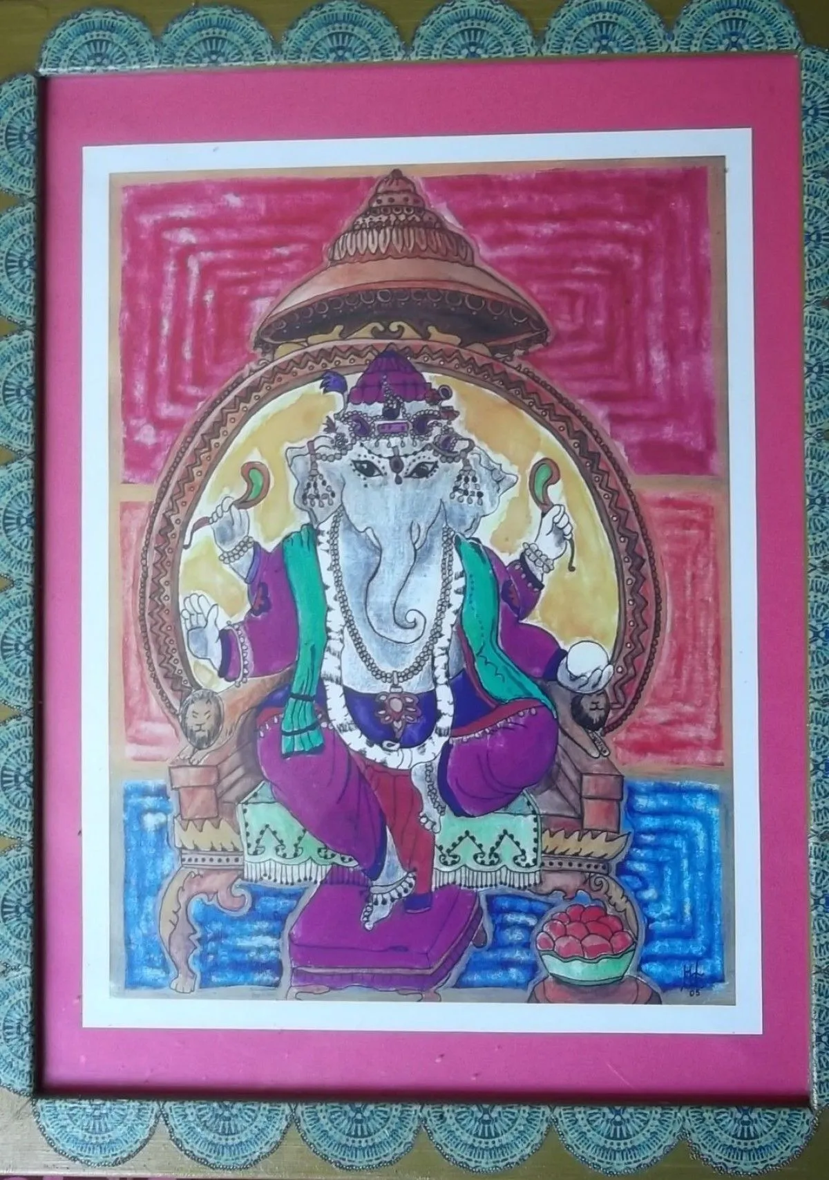 Cadre Ganesh, artwork by Marie-Ange Braun