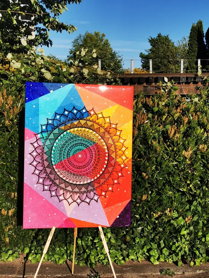 Colorful Galaxy, œuvre de Komal Saxena