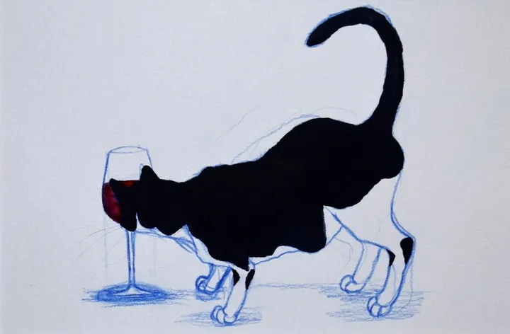 Margi and the wine, œuvre de Olimpia Mazzei