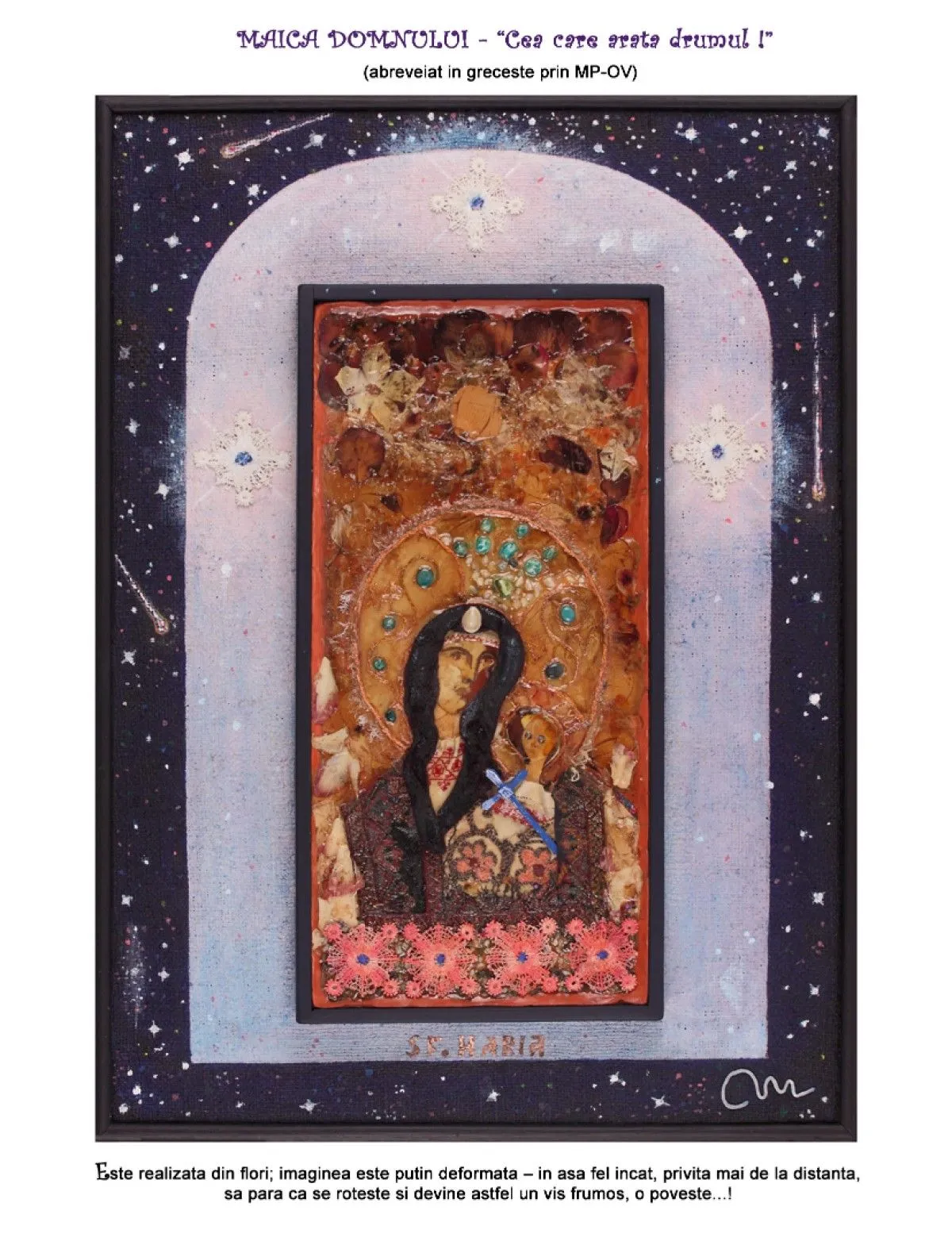The Holy Mary, Mother of God, artwork by Neculai Cociorva