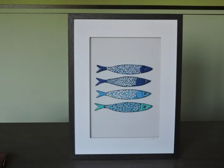 Sardines, artwork by Rita Vandenherrewegen