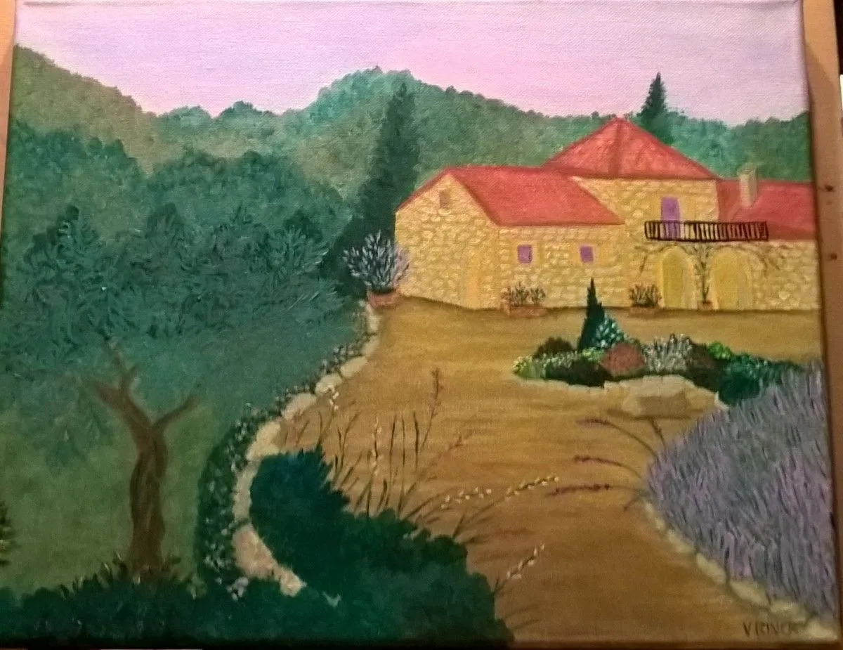 Mas provencal, artwork by Viviane RINCK