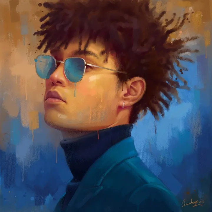 Portrait On demand, œuvre de Sundeep Kumar