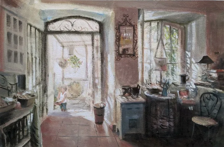 Town Shop in Provence, artwork by Misure Nien