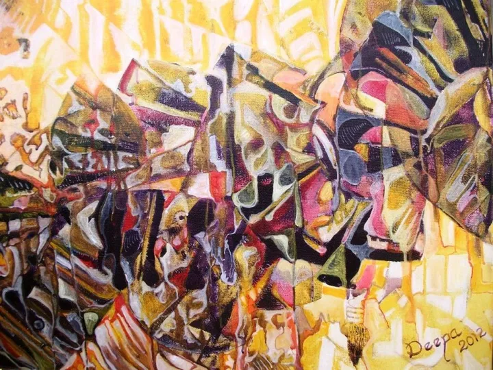 war, œuvre de Omeshwaree Deepa