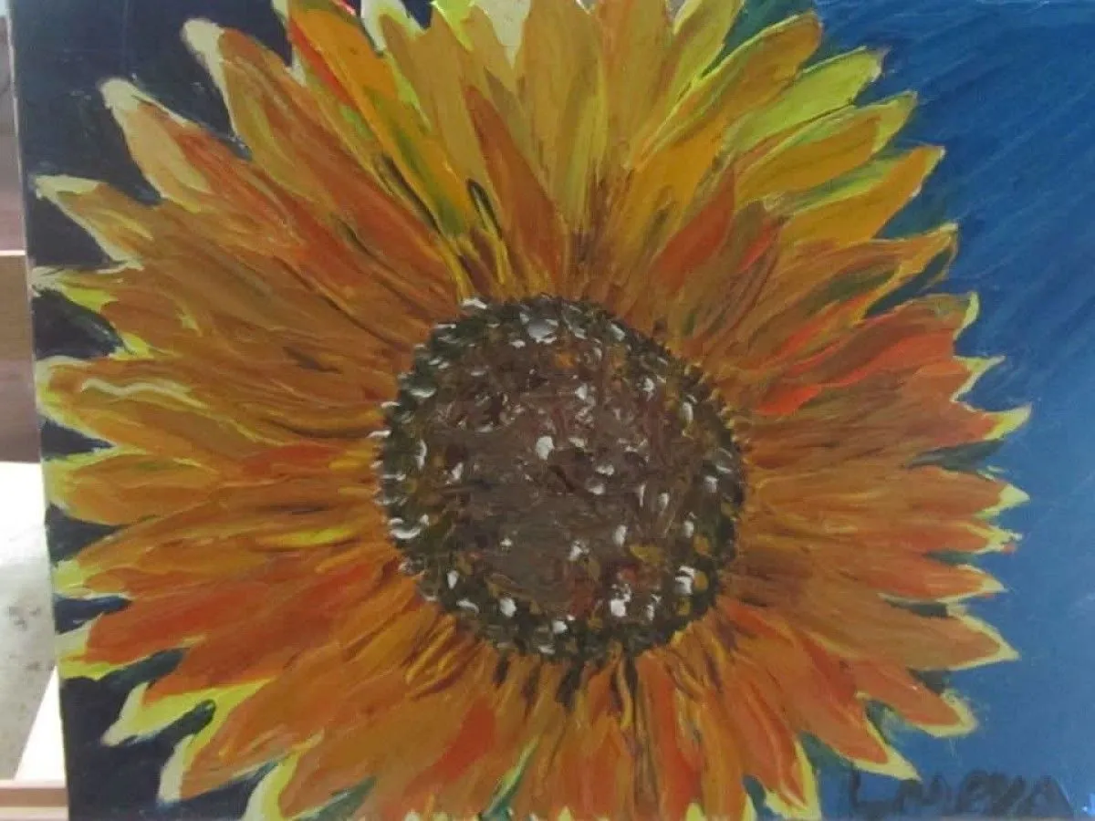Closeup of sunflower, œuvre de Ligia Moya