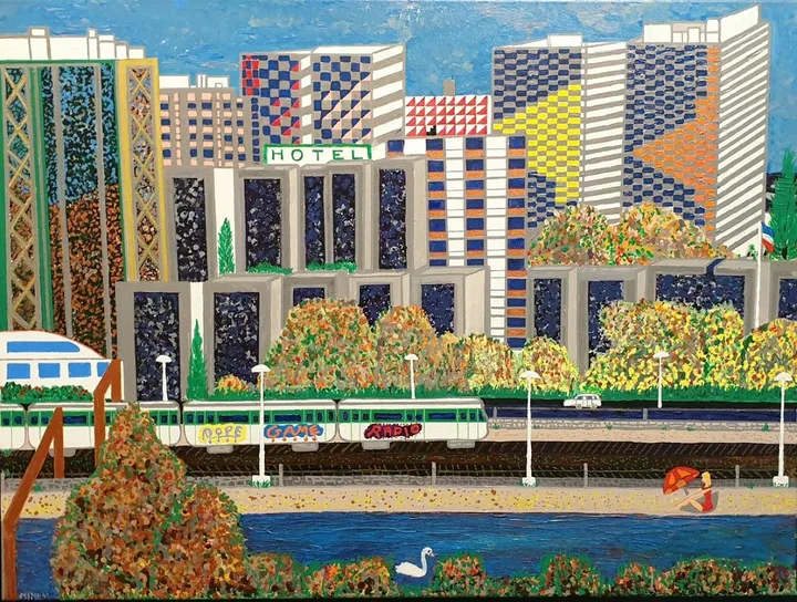 N° 3  Paysage urbain confiné, œuvre de Jean-Michel FRAMERY