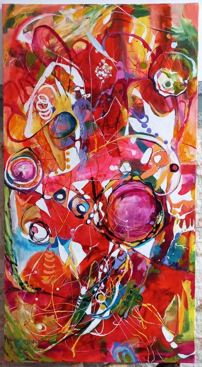 Valentine's Day, abstract art Bissinger, artwork by Bissinger Elena