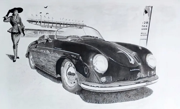 Porsche 356 speedster, artwork by Eric PAWLAK