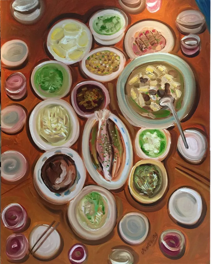Dinner IX, artwork by Hong Chen