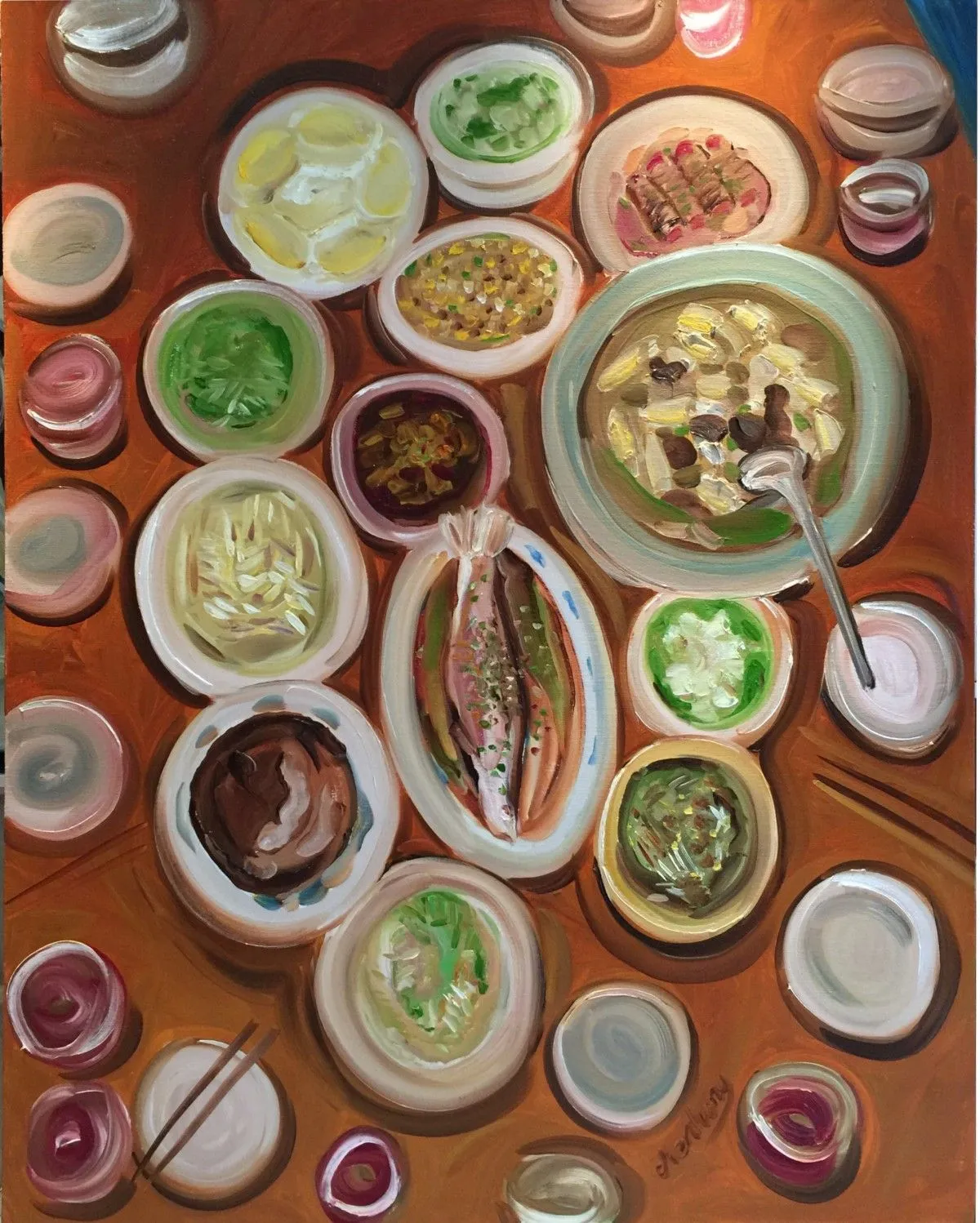 Dinner IX, artwork by Hong Chen