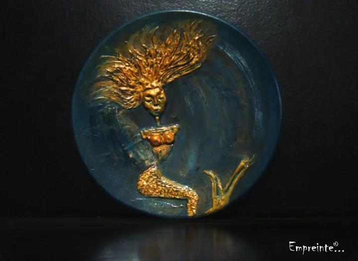 le bleu de sirène, artwork by Elham Chérif